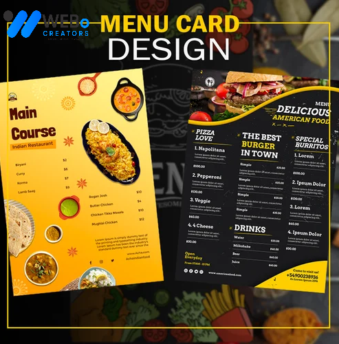 Restaurant digital menu board Sydney menu printing services online food menu design 2026